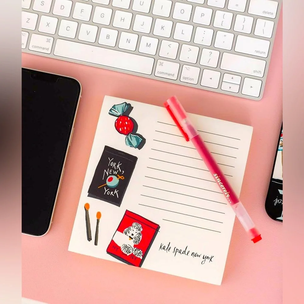 Kate Spade New York Memo Notepad - Cute Notepad, 125 Sheets (New)